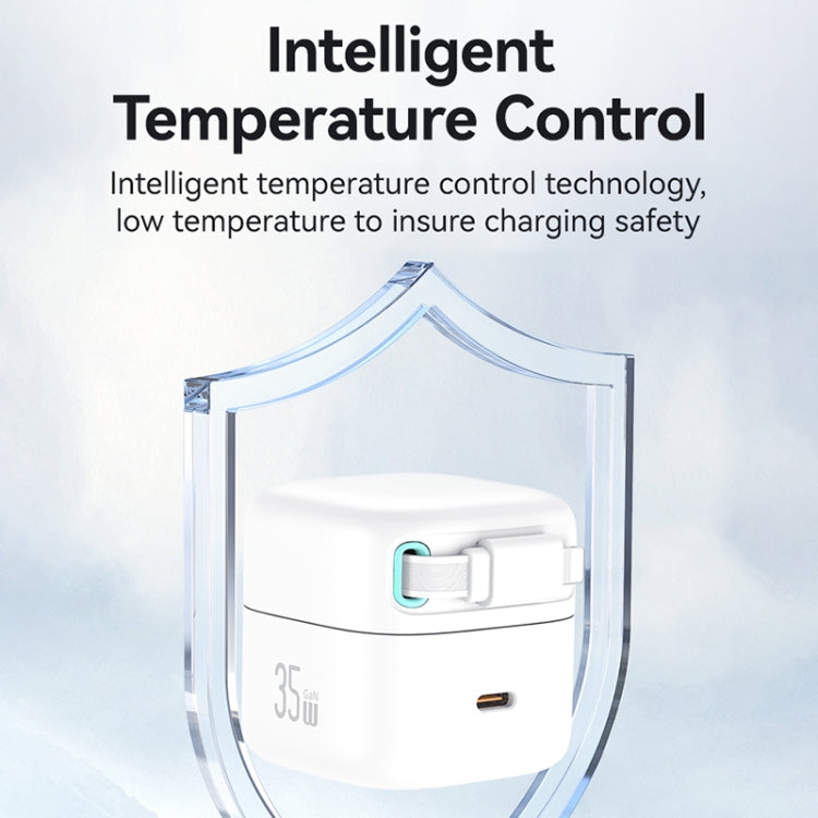 USAMS US-CC211 SMF Series PD35W 8 Pin + Type-C Dual Port GaN Fast Charger, UK Plug(Black) - free shipping - PMC Jewellery - Order now!