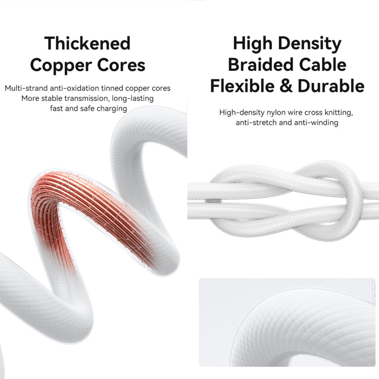 USAMS Type-C To 8 Pin Aluminum Alloy Clear LED 30W PD Fast Charge Data Cable, Length:1.2m(Black) - free shipping - PMC Jewellery - Order now!