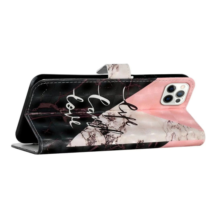 For iPhone 16 Pro Max Oil Embossed 3D Drawing Leather Phone Case(Stitching Marble) - iPhone 16 Pro Max Cases by PMC TechLife | Online Shopping South Africa | PMC TechLife | Buy Now Pay Later Mobicred