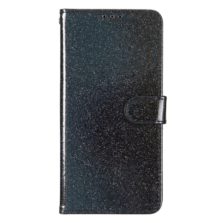 For Motorola Edge 2024 Glitter Powder Flip Leather Phone Case(Black) - Motorola Cases by PMC Jewellery | Online Shopping South Africa | PMC Jewellery | Buy Now Pay Later Mobicred