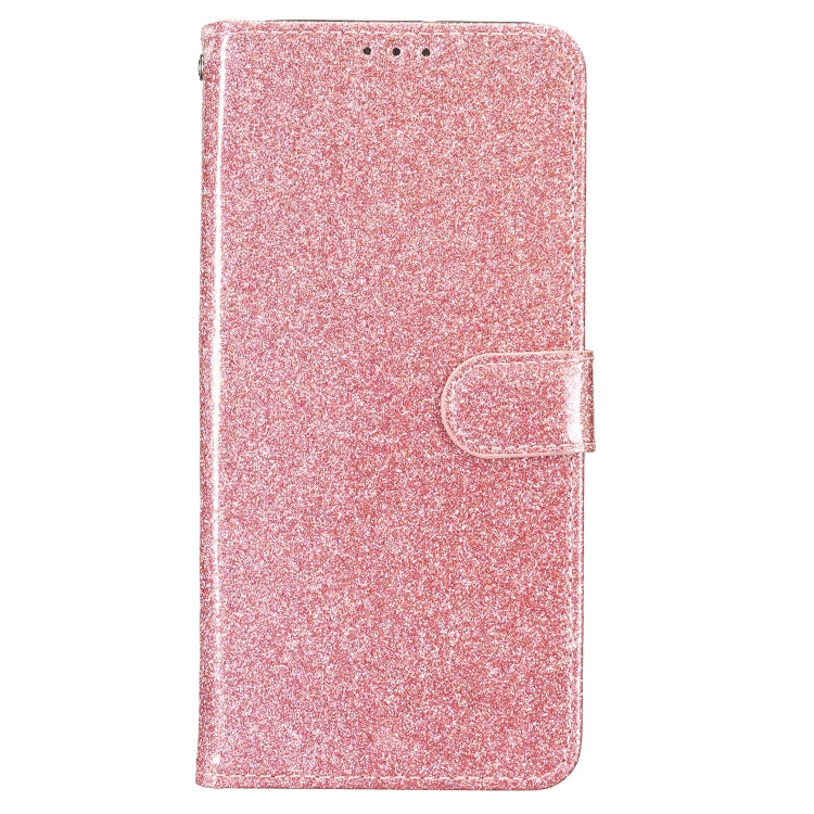 For Motorola Edge 2024 Glitter Powder Flip Leather Phone Case(Rose Gold) - Motorola Cases by PMC Jewellery | Online Shopping South Africa | PMC Jewellery | Buy Now Pay Later Mobicred
