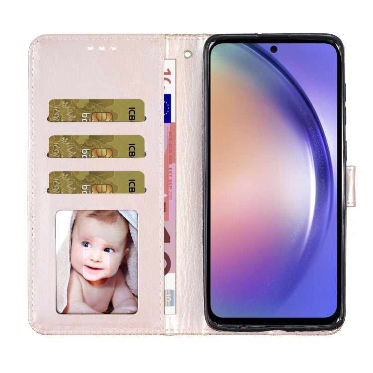 For Motorola Moto G Play 2024 Glitter Powder Flip Leather Phone Case(Gold) - Motorola Cases by PMC Jewellery | Online Shopping South Africa | PMC Jewellery | Buy Now Pay Later Mobicred