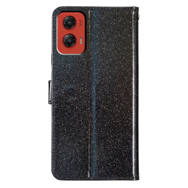 For Motorola Moto G Stylus 5G 2024 Glitter Powder Flip Leather Phone Case(Black) - Motorola Cases by PMC Jewellery | Online Shopping South Africa | PMC Jewellery | Buy Now Pay Later Mobicred