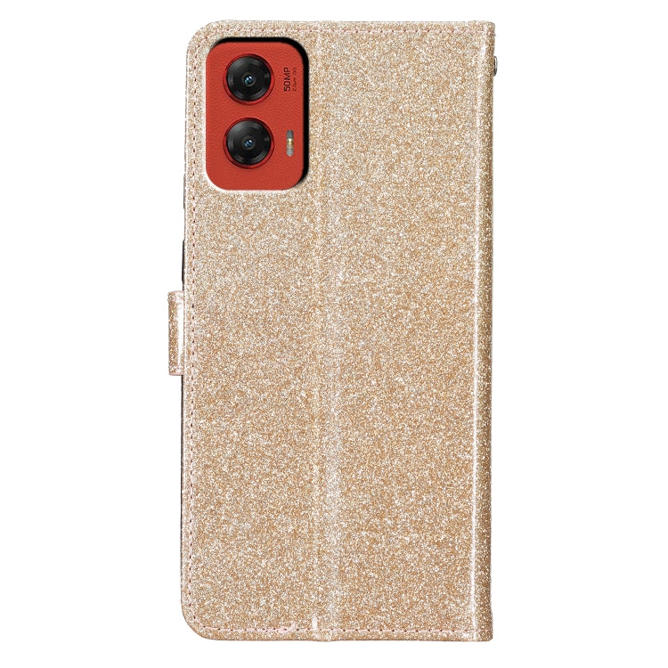 For Motorola Moto G Stylus 5G 2024 Glitter Powder Flip Leather Phone Case(Gold) - Motorola Cases by PMC Jewellery | Online Shopping South Africa | PMC Jewellery | Buy Now Pay Later Mobicred