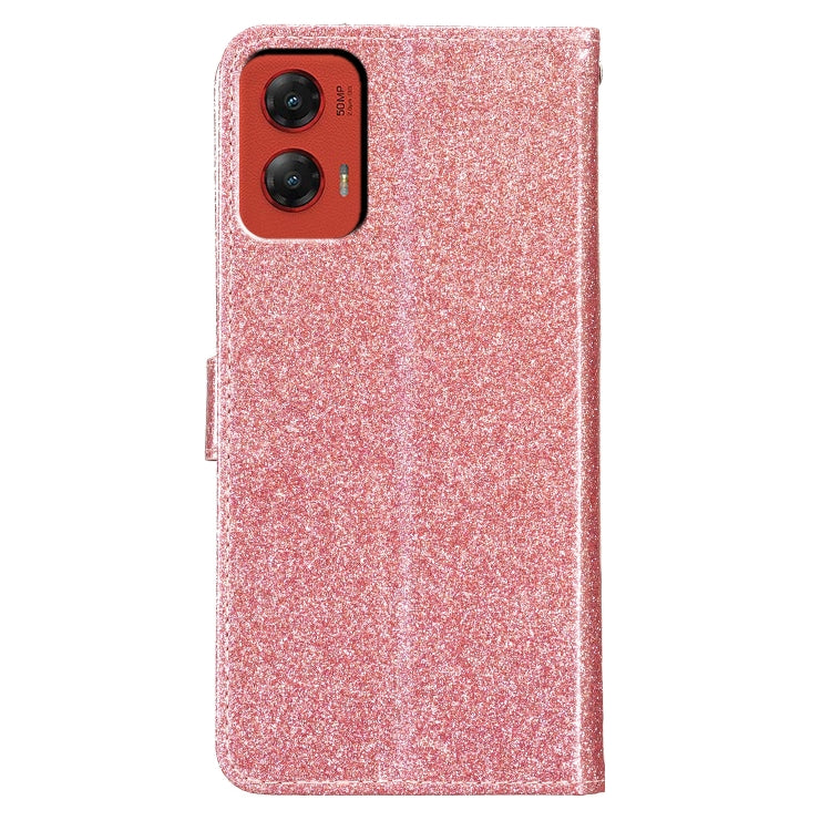 For Motorola Moto G Stylus 5G 2024 Glitter Powder Flip Leather Phone Case(Rose Gold) - Motorola Cases by PMC Jewellery | Online Shopping South Africa | PMC Jewellery | Buy Now Pay Later Mobicred