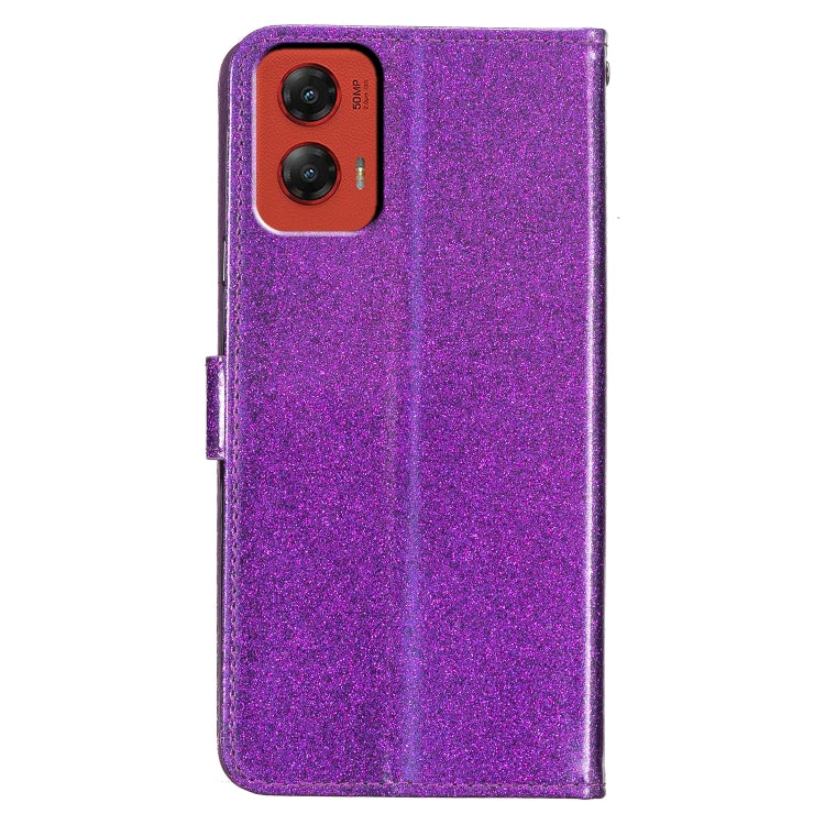 For Motorola Moto G Stylus 5G 2024 Glitter Powder Flip Leather Phone Case(Purple) - Motorola Cases by PMC Jewellery | Online Shopping South Africa | PMC Jewellery | Buy Now Pay Later Mobicred