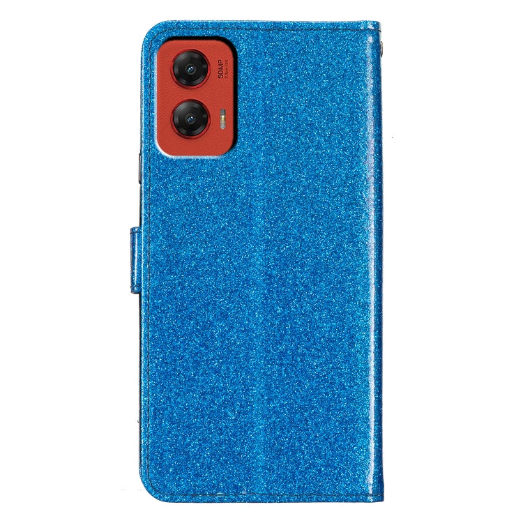 For Motorola Moto G Stylus 5G 2024 Glitter Powder Flip Leather Phone Case(Blue) - Motorola Cases by PMC Jewellery | Online Shopping South Africa | PMC Jewellery | Buy Now Pay Later Mobicred
