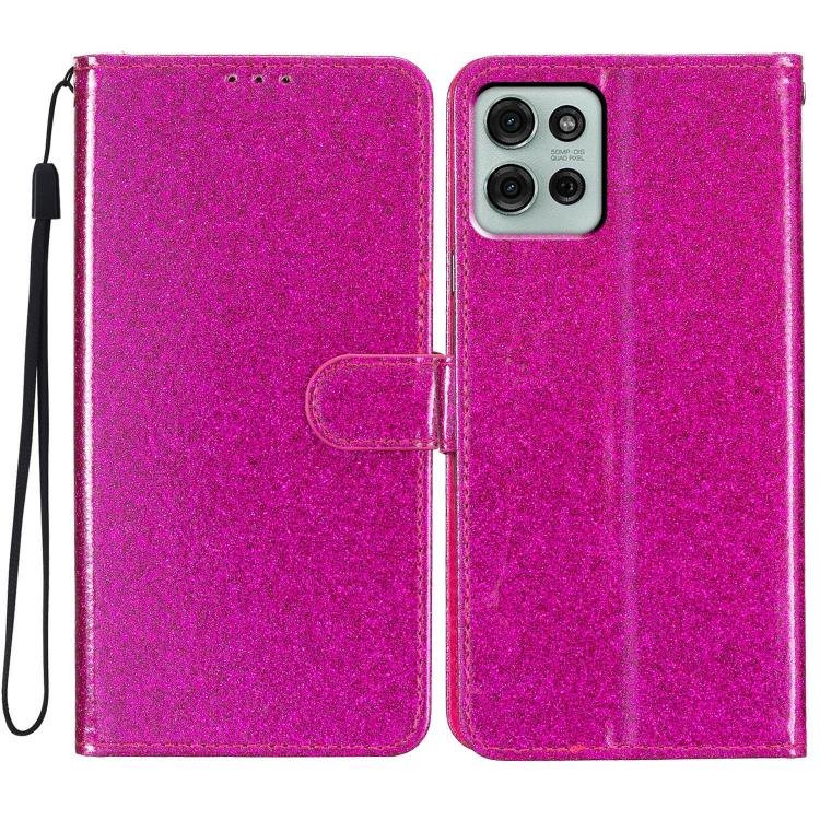 For Motorola Moto G56 5G Glitter Powder Flip Leather Phone Case(Rose Red) - free shipping - PMC TechLife - Order now!