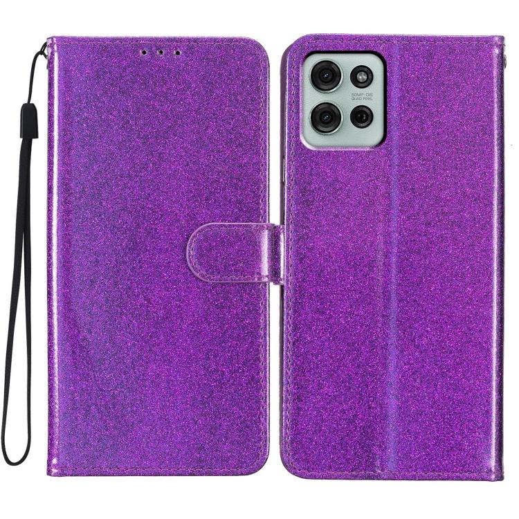 For Motorola Moto G56 5G Glitter Powder Flip Leather Phone Case(Purple) - free shipping - PMC TechLife - Order now!