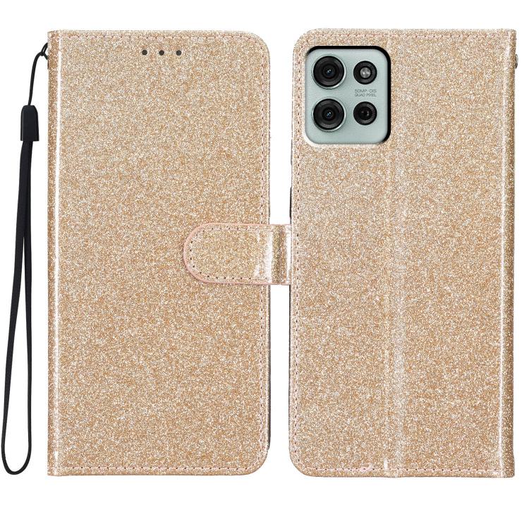 For Motorola Moto G86 5G Glitter Powder Flip Leather Phone Case(Gold) - free shipping - PMC TechLife - Order now!