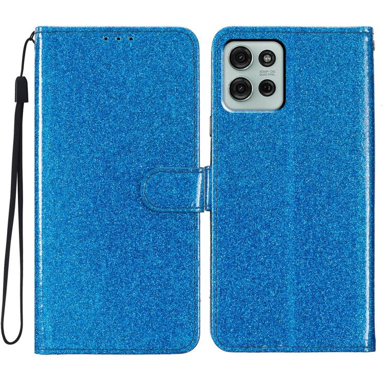 For Motorola Moto G86 5G Glitter Powder Flip Leather Phone Case(Blue) - free shipping - PMC TechLife - Order now!