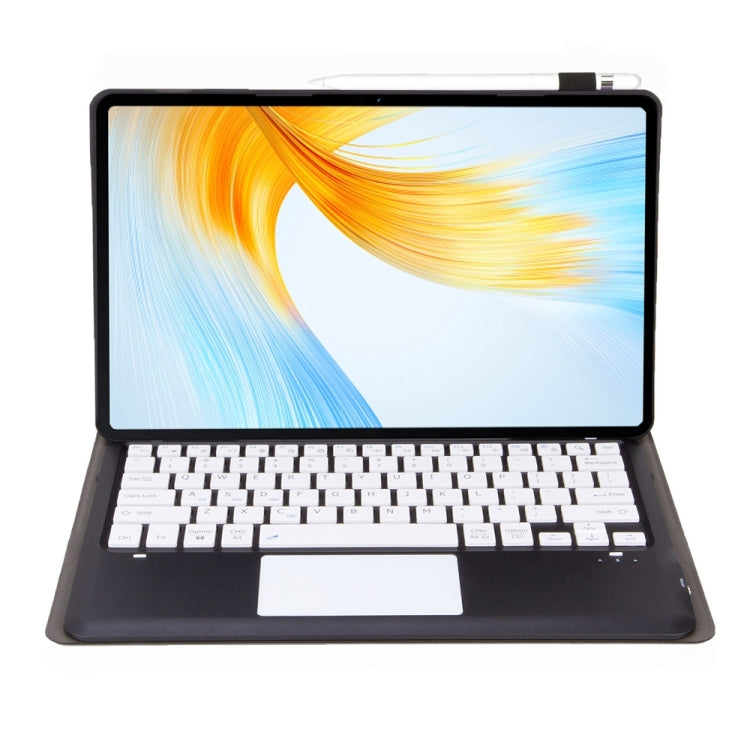 For Lenovo Xiaoxin Pad Pro 12.7 inch AM24-A TPU Ultra-thin Detachable Bluetooth Keyboard Tablet Leather Case with Touchpad(Black White) - Lenovo Keyboard by PMC TechLife | Online Shopping South Africa | PMC TechLife