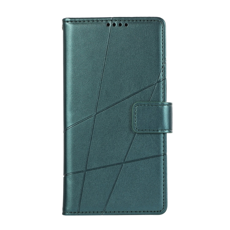 For Xiaomi Redmi Note 13 Pro 5G PU Genuine Leather Texture Embossed Line Phone Case(Green) - Note 13 Pro Cases by PMC TechLife | Online Shopping South Africa | PMC TechLife | Buy Now Pay Later Mobicred