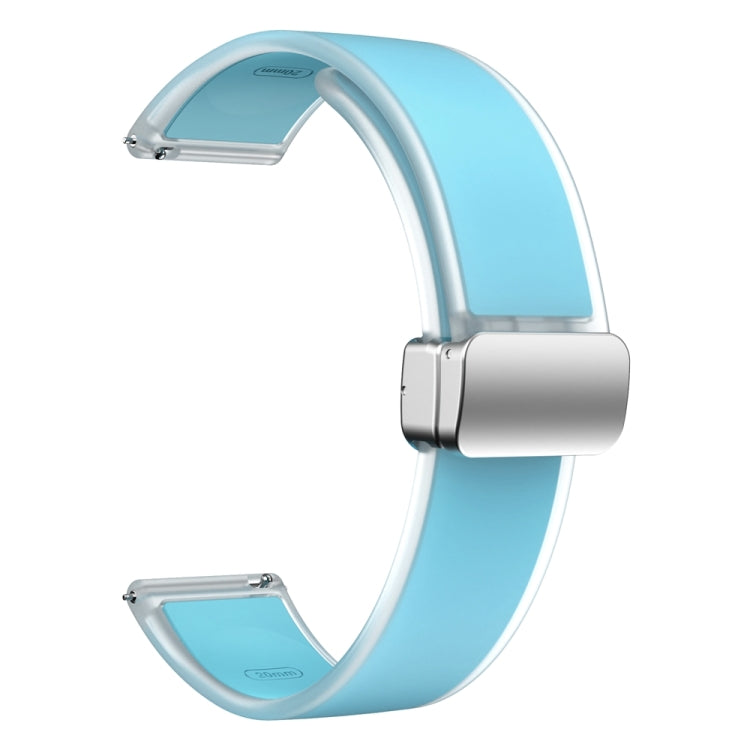 For Samsung Galaxy Watch6 / 5 / 4 Translucent Magnetic Silver Buckle Silicone Watch Band(Tiffany Blue) - free shipping - PMc TechLife - Order now!
