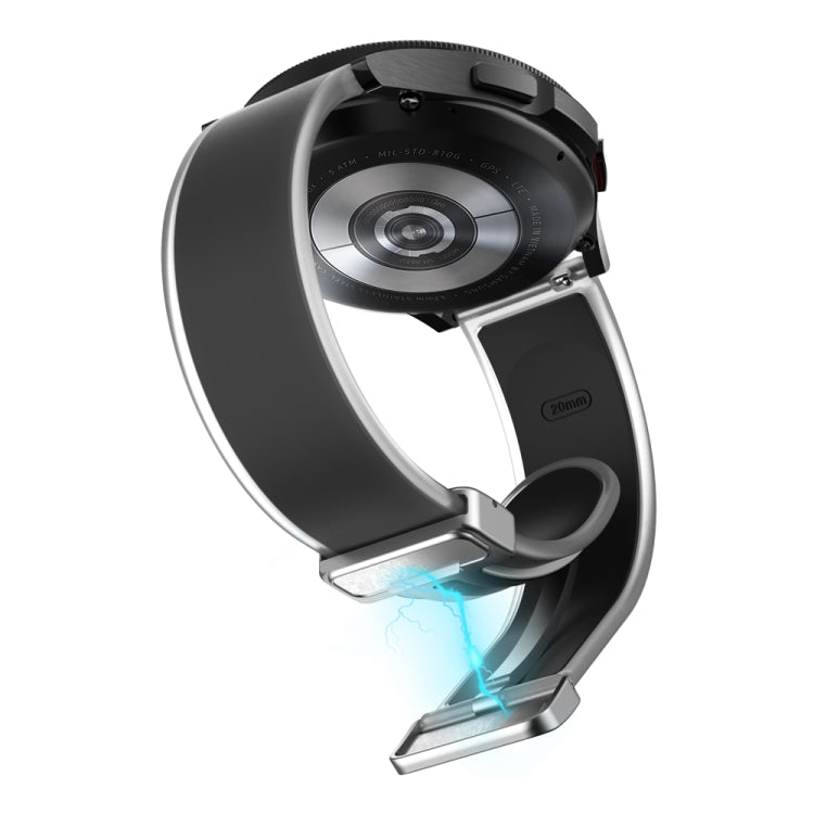 For Samsung Galaxy Watch6 / 5 / 4 Translucent Magnetic Silver Buckle Silicone Watch Band(Black) - free shipping - PMc TechLife - Order now!