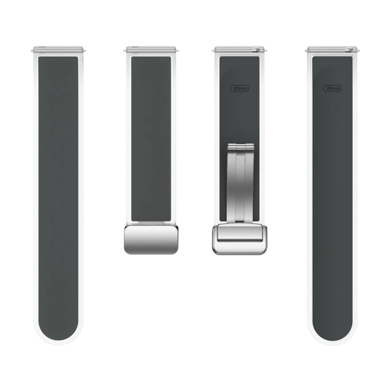For Samsung Galaxy Watch6 / 5 / 4 Translucent Magnetic Silver Buckle Silicone Watch Band(Space Grey) - free shipping - PMc TechLife - Order now!