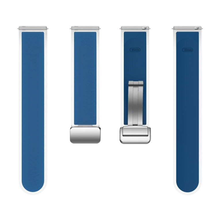 For Samsung Galaxy Watch6 / 5 / 4 Translucent Magnetic Silver Buckle Silicone Watch Band(Rock Blue) - free shipping - PMc TechLife - Order now!