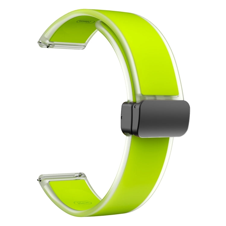 For Samsung Galaxy Watch6 / 5 / 4 Translucent Magnetic Black Buckle Silicone Watch Band(Green) - Watch Bands by PMc TechLife | Online Shopping South Africa | PMc TechLife | Buy Now Pay Later Mobicred