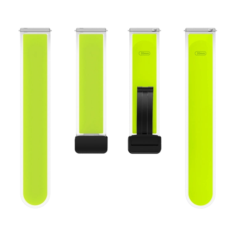 For Samsung Galaxy Watch6 / 5 / 4 Translucent Magnetic Black Buckle Silicone Watch Band(Green) - Watch Bands by PMc TechLife | Online Shopping South Africa | PMc TechLife | Buy Now Pay Later Mobicred