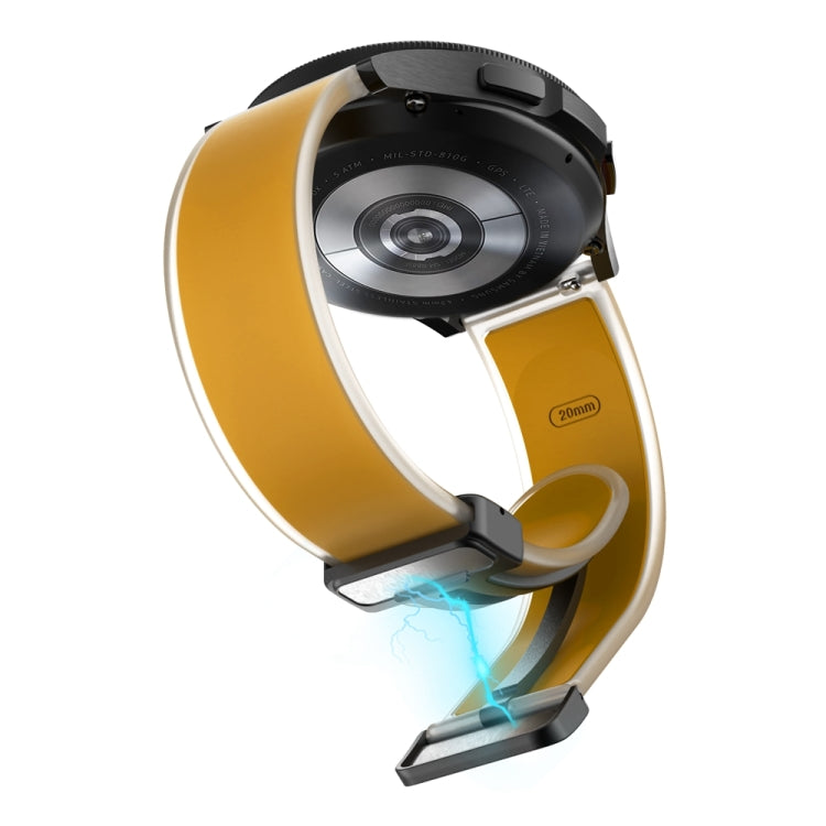 For Samsung Galaxy Watch6 / 5 / 4 Translucent Magnetic Black Buckle Silicone Watch Band(Dark Yellow) - free shipping - PMc TechLife - Order now!
