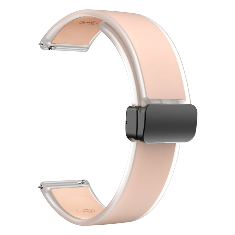 For Samsung Galaxy Watch6 / 5 / 4 Translucent Magnetic Black Buckle Silicone Watch Band(Pink) - free shipping - PMc TechLife - Order now!