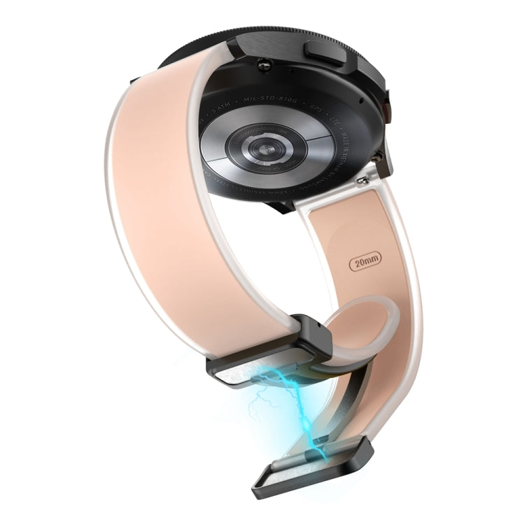 For Samsung Galaxy Watch6 / 5 / 4 Translucent Magnetic Black Buckle Silicone Watch Band(Pink) - free shipping - PMc TechLife - Order now!