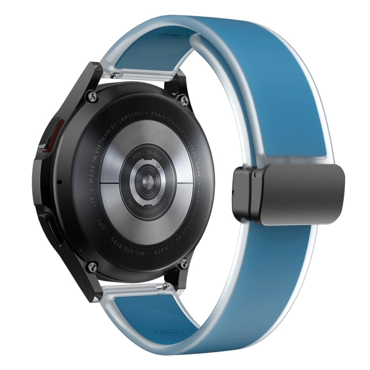 For Samsung Galaxy Watch6 / 5 / 4 Translucent Magnetic Black Buckle Silicone Watch Band(Blue) - free shipping - PMc TechLife - Order now!