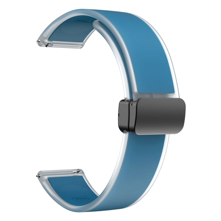 For Samsung Galaxy Watch6 / 5 / 4 Translucent Magnetic Black Buckle Silicone Watch Band(Blue) - free shipping - PMc TechLife - Order now!