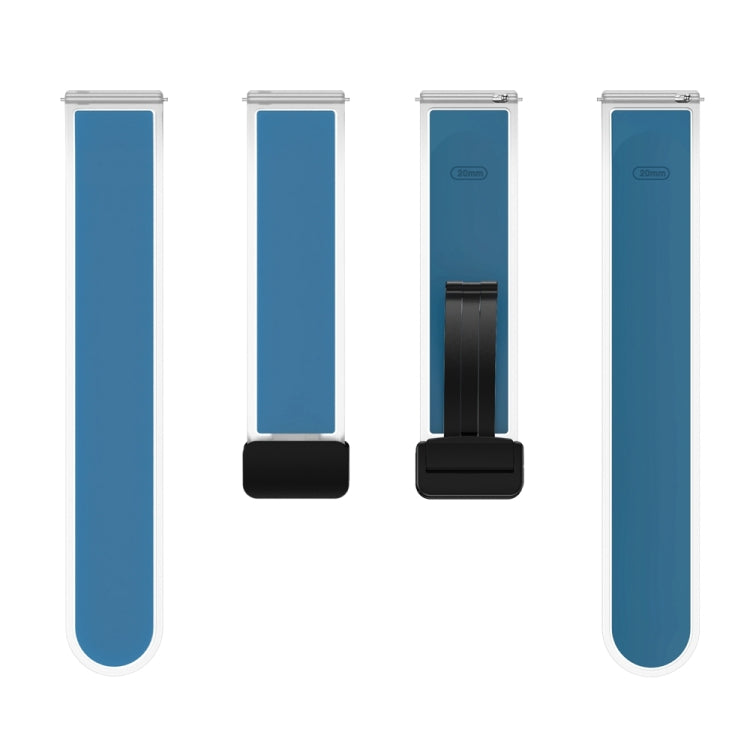For Samsung Galaxy Watch6 / 5 / 4 Translucent Magnetic Black Buckle Silicone Watch Band(Blue) - free shipping - PMc TechLife - Order now!