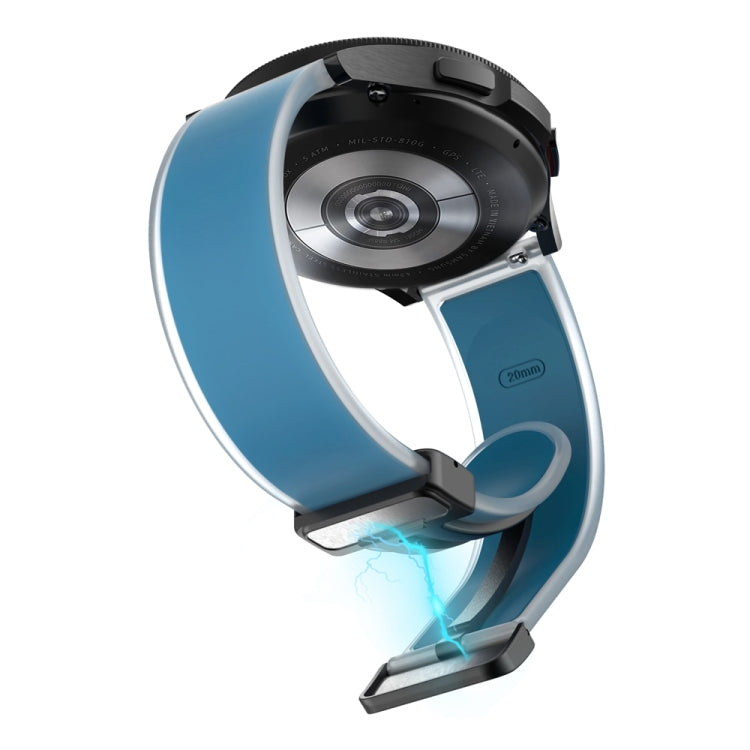 For Samsung Galaxy Watch6 / 5 / 4 Translucent Magnetic Black Buckle Silicone Watch Band(Blue) - free shipping - PMc TechLife - Order now!