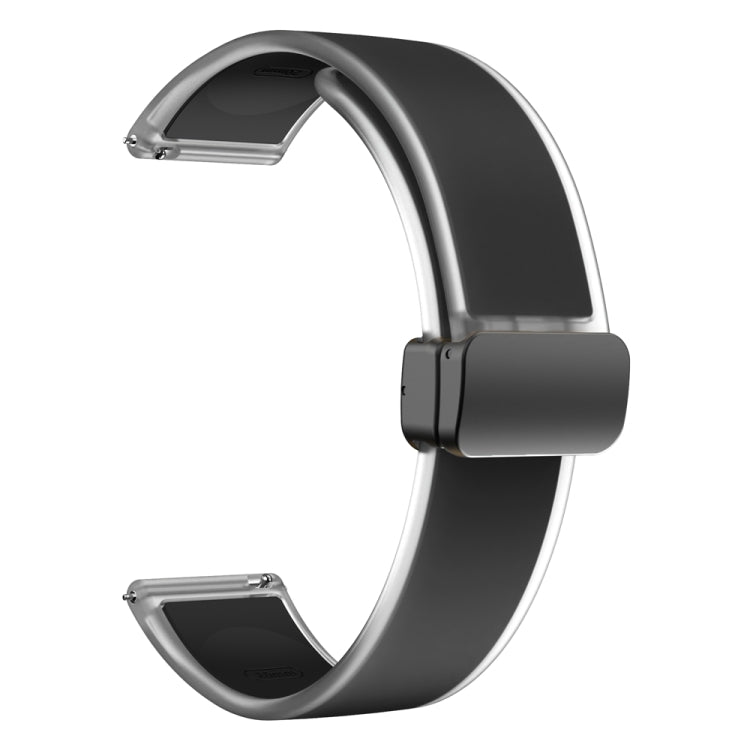 For Samsung Galaxy Watch6 / 5 / 4 Translucent Magnetic Black Buckle Silicone Watch Band(Black) - free shipping - PMc TechLife - Order now!
