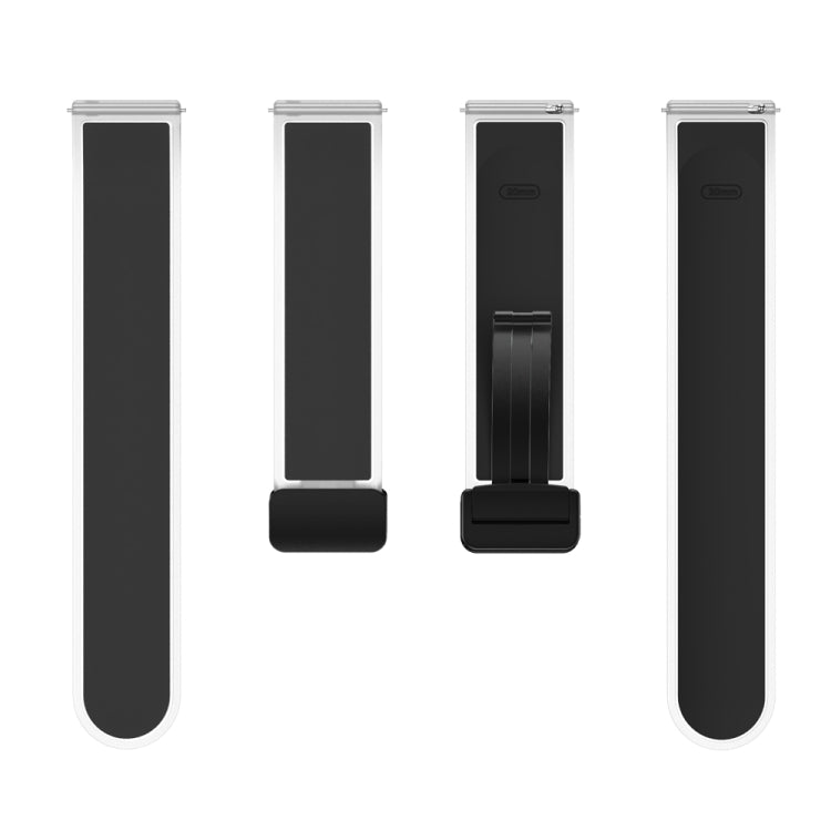 For Samsung Galaxy Watch6 / 5 / 4 Translucent Magnetic Black Buckle Silicone Watch Band(Black) - free shipping - PMc TechLife - Order now!