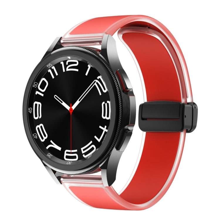 For Samsung Galaxy Watch6 / 5 / 4 Translucent Magnetic Black Buckle Silicone Watch Band(Red) - free shipping - PMc TechLife - Order now!