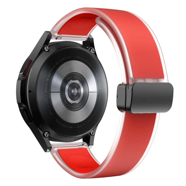 For Samsung Galaxy Watch6 / 5 / 4 Translucent Magnetic Black Buckle Silicone Watch Band(Red) - free shipping - PMc TechLife - Order now!