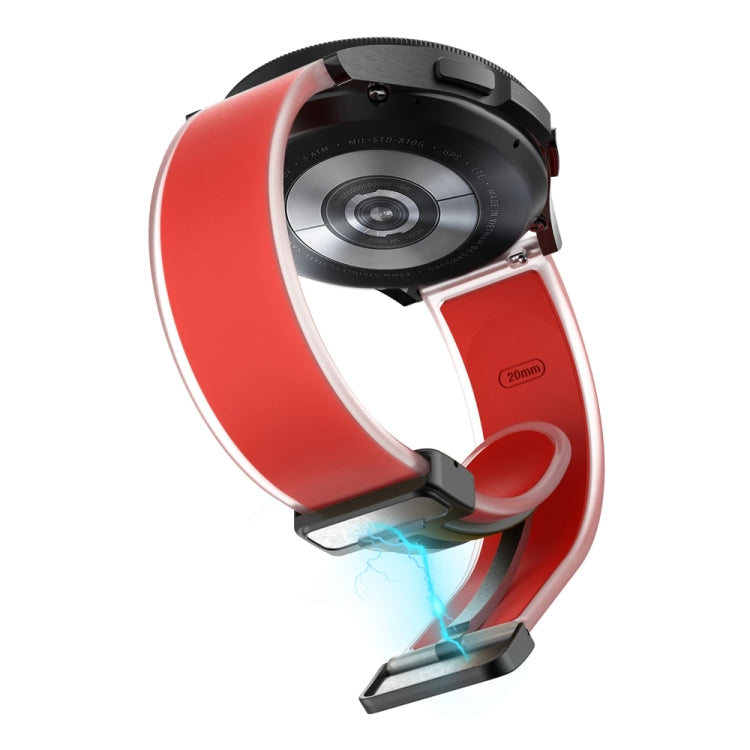 For Samsung Galaxy Watch6 / 5 / 4 Translucent Magnetic Black Buckle Silicone Watch Band(Red) - free shipping - PMc TechLife - Order now!
