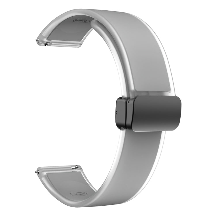 For Samsung Galaxy Watch6 / 5 / 4 Translucent Magnetic Black Buckle Silicone Watch Band(Light Grey) - free shipping - PMc TechLife - Order now!