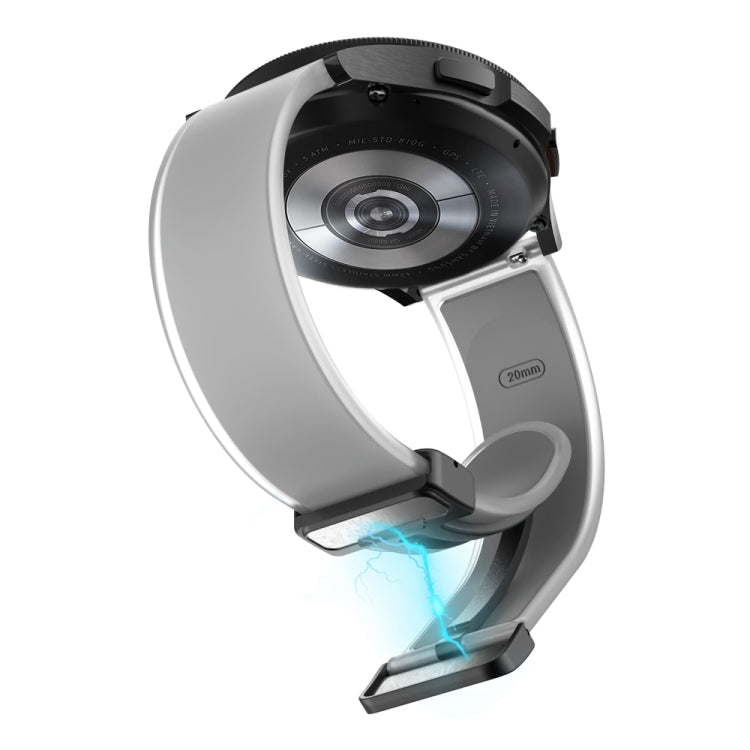 For Samsung Galaxy Watch6 / 5 / 4 Translucent Magnetic Black Buckle Silicone Watch Band(Light Grey) - free shipping - PMc TechLife - Order now!