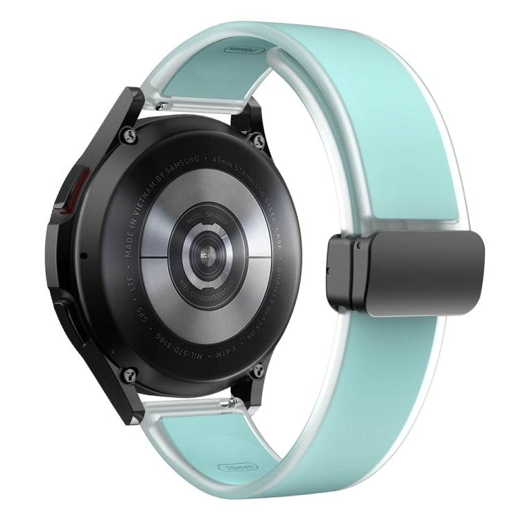 For Samsung Galaxy Watch6 / 5 / 4 Translucent Magnetic Black Buckle Silicone Watch Band(Light Green) - free shipping - PMc TechLife - Order now!