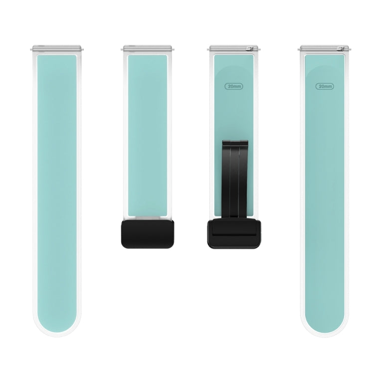 For Samsung Galaxy Watch6 / 5 / 4 Translucent Magnetic Black Buckle Silicone Watch Band(Light Green) - free shipping - PMc TechLife - Order now!