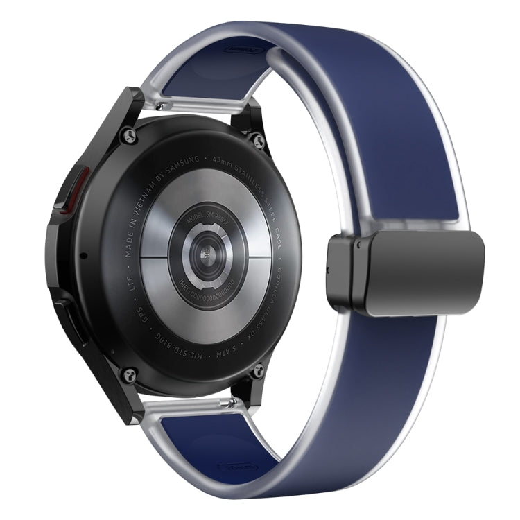 For Samsung Galaxy Watch6 / 5 / 4 Translucent Magnetic Black Buckle Silicone Watch Band(Dark Blue) - free shipping - PMc TechLife - Order now!