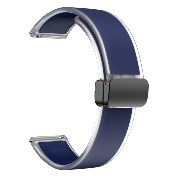 For Samsung Galaxy Watch6 / 5 / 4 Translucent Magnetic Black Buckle Silicone Watch Band(Dark Blue) - free shipping - PMc TechLife - Order now!