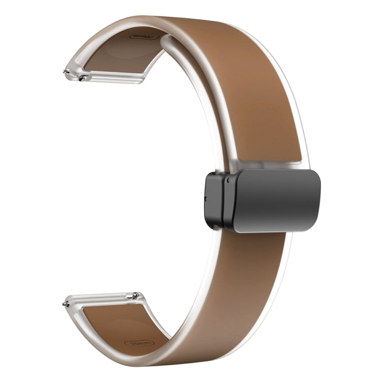 For Samsung Galaxy Watch6 / 5 / 4 Translucent Magnetic Black Buckle Silicone Watch Band(Dark Brown) - free shipping - PMc TechLife - Order now!