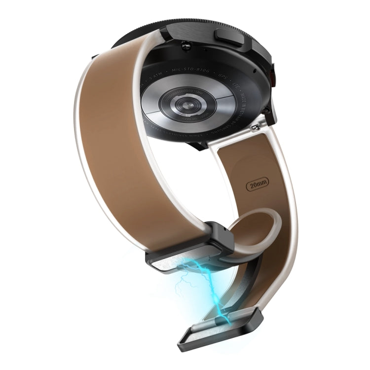 For Samsung Galaxy Watch6 / 5 / 4 Translucent Magnetic Black Buckle Silicone Watch Band(Dark Brown) - free shipping - PMc TechLife - Order now!