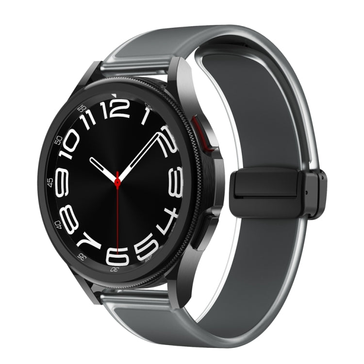 For Samsung Galaxy Watch6 / 5 / 4 Translucent Magnetic Black Buckle Silicone Watch Band(Space Grey) - free shipping - PMc TechLife - Order now!