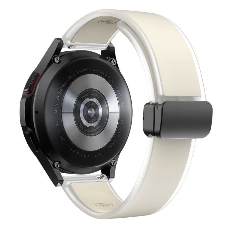 For Samsung Galaxy Watch6 / 5 / 4 Translucent Magnetic Black Buckle Silicone Watch Band(Starlight Color) - free shipping - PMc TechLife - Order now!