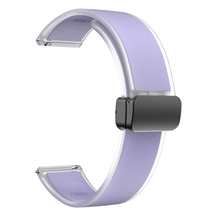 For Samsung Galaxy Watch6 / 5 / 4 Translucent Magnetic Black Buckle Silicone Watch Band(Purple) - free shipping - PMc TechLife - Order now!