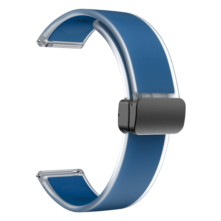 For Samsung Galaxy Watch6 / 5 / 4 Translucent Magnetic Black Buckle Silicone Watch Band(Rock Blue) - free shipping - PMc TechLife - Order now!