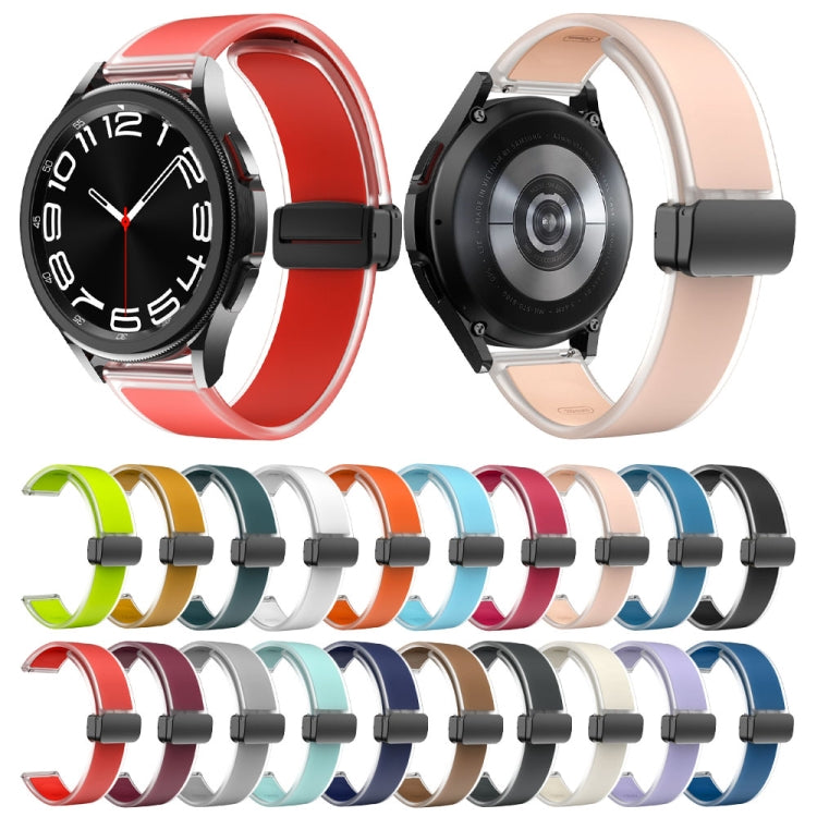 For Samsung Galaxy Watch6 / 5 / 4 Translucent Magnetic Black Buckle Silicone Watch Band(Starlight Color) - free shipping - PMc TechLife - Order now!