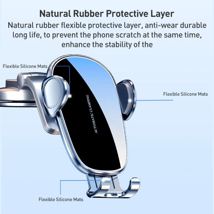 D6 Mechanical Locking Wireless Fast Charging Air Outlet Car Holder, Style:Standard - Wireless Charger Holders by PMC TechLife | Online Shopping South Africa | PMC TechLife | Buy Now Pay Later Mobicred