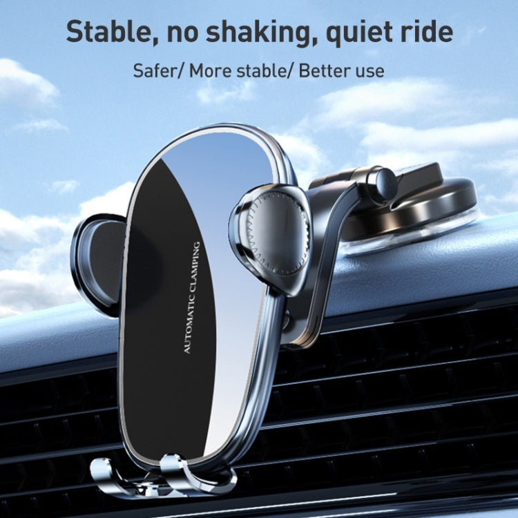 D6 Mechanical Locking Wireless Fast Charging Air Outlet Car Holder, Style:Standard - Wireless Charger Holders by PMC TechLife | Online Shopping South Africa | PMC TechLife | Buy Now Pay Later Mobicred